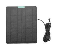 Dilwe Panneau Solaire 10 W, Chargeur Solaire USB ETFE Haute efficacité 5 V pour Sonnette de Système de sécurité de Caméra, avec Interface DC3 5 IP65 étanche (BLACK)