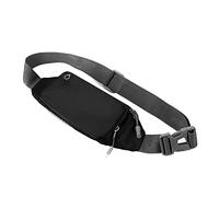 Dilwe Paquet Multi-armatage -Nylon -Fanny avec Un Trou de Casque Externe pour Les Déplacements, Ceinture Grise, 30 X 10 X 4 Cm (Nylon Noir (Ceinture Grise))