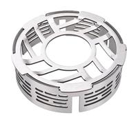 Dilwe Pare-brise Portable en Acier Inoxydable pour Poêle de Camping, Pare-vent Antirouille avec Système à Double Boucle, pour la Cuisine en Plein Air, Barbecue, Pique-nique (L)
