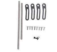 Dilwe Pare-Chocs Modulaire Avant Arrière RC, Support de Pare-Chocs Modulaire Avant Arrière Réglable en Alliage, pour Châssis sur Chenilles 1/10 RC (Black)