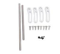 Dilwe Pare-Chocs Modulaire Avant Arrière RC, Support de Pare-Chocs Modulaire Avant Arrière Réglable en Alliage, pour Châssis sur Chenilles 1/10 RC (Silver)