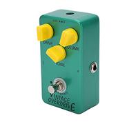 Dilwe Pédale D'overdrive, Pédale D'Effet Vintage Classique en Métal, Effet Léger True Bypass pour Guitare électrique, Entrée 500 KΩ, Sortie 10 KΩ