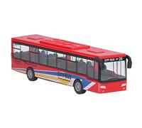 Dilwe Petit Modèle de Bus Portable en Alliage Rouge, Jouet Réaliste et Vif, Technologie de Roue Mobile, Matériau Premium pour Enfants de 3 Ans et Plus