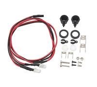 Dilwe Phares LED de Voiture RC, Lumière Blanche avec Base Réglable, Matière Plastique Durable et Sûre, Faible Consommation D'énergie, pour Modèles RC 1/10 1/12 /18/24 (Lampe ronde)