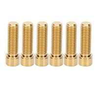 Dilwe Pièces de Rechange à Vélo de Roue en Alliage en Alliage Titan à Longue Durée - Ensemble D'accessoires, 6 Pcs M8X25 Mm Période pour Une Installation Facile (Gold)