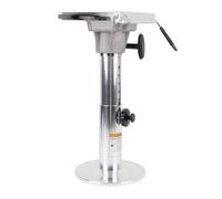 Dilwe Piédestal de Siège de Bateau, Socle de Siège Marin en Alliage d'aluminium, Hauteur Réglable de 330 à 480 Mm, Pivot à 360 Degrés, Glissière de 80 Mm, Plaque Amovible pour Yacht de Camping-Car