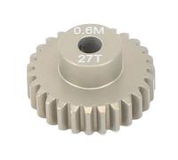 Dilwe Pignon de Chenille RC, Engrenage de Moteur en Alliage D'aluminium de 0,6 M avec Fabrication Précise, pour Pièces de Mise à Niveau de Voiture RC 1/8 1/10 SCX10 (27T)