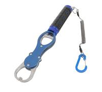 Dilwe Pince à Lèvres de Poisson, Opération à une Seule Main avec échelle et Mousqueton Intégrés, Outil de Pêche Antidérapant en Alliage D'aluminium pour Hommes (BLUE)