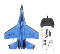 Dilwe Planeur en Mousse RC SU35, Avion télécommandé FX620, Modèle de Chasseur à Ailes Fixes, Jouet D'extérieur pour Enfants avec Lumières LED (Blue)