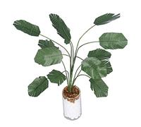 Dilwe Plante de Bananier Vert Miniature pour Maison de Poupée, Décoration de Plante bonsaï à L'échelle 1:12 pour Jeux de Rôle de Maison de Poupée (Petite Taille)