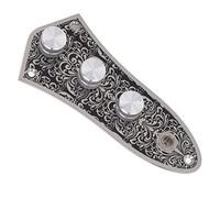 Dilwe Plaque de Commande de Guitare, Plaque de Câblage en Métal avec Bouton de Commutation pour Guitare Basse Jazz JB