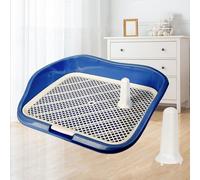 Dilwe Plateau de Pot pour Chien, Durable, Amovible, Lavable, Clôture, Grand Espace, Toilettes pour Entraînement, Utilisation en Intérieur (Blue)