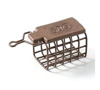 Dilwe Plomb de Cage à Appâts carré, Poids de Pêche de Style Européen avec Fixation D'appât Intégrée pour Une Libération Précise de L'appât (FXRL-50G)