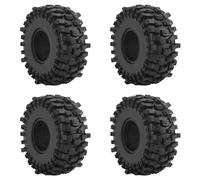 Dilwe Pneu de Voiture télécommandé, 4 Pièces Pneus sur Chenilles RC de 1,9 Pouces Pneus en Caoutchouc avec Insert en Mousse pour Voiture sur Chenilles 1/10 RC SCX10