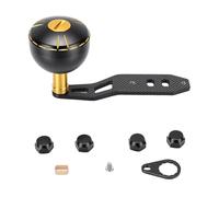 Dilwe Poignée de Moulinet de Pêche, Bouton d'alimentation en Alliage de Fibre de Carbone avec Conception de Poignée Ergonomique, pour Moulinets de Filature et de Baitcasting,