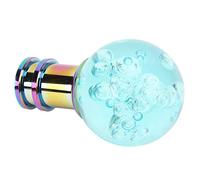 Dilwe Pommeau de Levier de Vitesse en Acrylique avec Adaptateurs M8 M10 M12, Style Bulle Transparent, Remplacement Direct pour Mise à Niveau Manuelle Universelle de l'intérieur de la Voiture (bleu