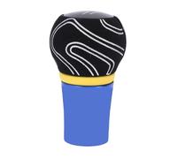 Dilwe Pommeau de Levier de Vitesse en Daim, Levier de Vitesse Antidérapant en Alliage d'aluminium avec un Design Unique pour Véhicules à Transmission Manuelle (BLUE)