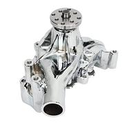 Dilwe Pompe à Eau Longue en Aluminium, Pompe à Eau à Haut Volume avec Roulements à Rouleaux, Poulie à Double Boulon, Pilote de 5 à 8 Pouces pour Moteurs Chevy SB 283 327 350 383 400 V8