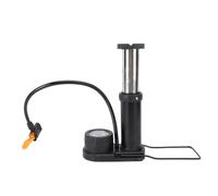 Dilwe Pompe à Pied, Gonfleur de Pneus Portable Noir Haute efficacité avec Manomètre, pour Vélo électrique, Moto et Voiture