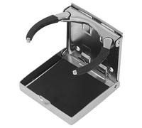 Dilwe Porte-gobelet Réglable, Porte-gobelet Pliable en Acier Inoxydable, 95 X 102 X 20 Mm avec Poignée Maximale de 79 Mm, Support de Tasse pour Bateau, Yacht, Voiture pour Aider à Réduire Les