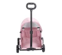 Dilwe Pousquette de Compagnie Pliable, Chariot pour Animaux de Compagnie de Chariot pour la Canopée 3 étapes pour Les Petits Chiens (Pink)
