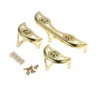 Dilwe Protège-Clés en Laiton pour Saxophone Alto, Kit de Protection de clé 3 Pièces avec Pare-chocs et Boulons en Feutre, Pièces de Rechange pour Saxophone Alto
