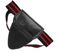 Dilwe PU en Cuir de Boxe Aaine Protecteur Muay Thai Garde, Haute Résistance aux Fissures et aux Larmes, pour le Kickboxing Muay Thai (BLACK)