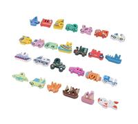 Dilwe Puzzle d'Alphabet de Trafic en Bois, Puzzle de la Circulation Alphabet, en Bois ABC 3D pour les Tout-petits, avec un Apprentissage sur le Thème de la Circulation, un Jeu de Match éducatif