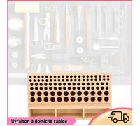 Dilwe Rack de rangement 98 trous rangement de rangement en cuir support d'outil mercerie couture Rack de rangement 100 trous