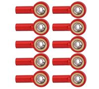 Dilwe RC Truck M2 Rotule, 10pcs en Alliage D'aluminium M2 Embout de Biellette Rotule RC Truck M2 Rotule pour Voiture Télécommandée RC, Pièce de Voiture Robot RC (Rouge)