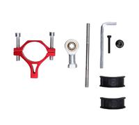 Dilwe RC Voiture Crochet Linker Remorque en Alliage D'aluminium Camping Remorque Crochet de Connexion avec Structure Élargi pour CROSSRC TL4 MJX H8H RC Crawler Voitures (Rouge)