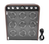 Dilwe Remontoir de Montre Automatique, Boîte de Remontoir de Montre Réglable à 9 Emplacements avec Capteur d'humidité et Lumière LED pour L'affichage