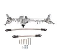 Dilwe Remplacement de L'essieu Avant en Alliage D'aluminium pour Voiture sur Chenilles SCX10 II AR44 1/10 RC, Haute Résistance et Ajustement Précis (Silver)
