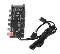 Dilwe Répartiteur de Moyeu ARGB PWM 5V 3 Broches pour Le Contrôle du Ventilateur de Refroidissement du Châssis CPU, pour Les Constructeurs de PC DIY