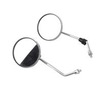 Dilwe Rétroviseur Rond Rétro pour Moto, 2 Pièces M8, Angle Réglable, Ajustement Universel pour ST70 S90 CB100 CL100 CB125, Améliore la sécurité avec une Vue Dégagée de 105 Mm