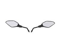 Dilwe Rétroviseurs de Moto Universels avec Coque ABS en Verre Convexe avec Boulons M8 M10, Rotation à 360 Degrés pour Scooter, ATV, UTV, Motocross