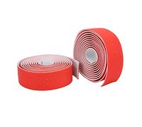 Dilwe Ruban de Guidon en Cuir PU Antidérapant, Absorbant les Chocs, Léger et Imperméable pour Vélos de Route, avec un Design Confortable et Respirant, pour Types de Vélos de Route et (rouge)