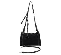 Dilwe Sac à Bandoulière en Daim pour Femmes, Sac à Main Spacieux à Fermeture éclair pour le Travail, les Déplacements Domicile-travail (BLACK)