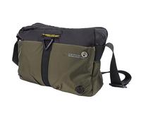 Dilwe Sac à bandoulière en tissu multicouche imperméable avec sangle réglable pour école, voyage, école, vert