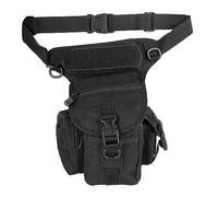 Dilwe Sac à Jambe de Goutte Imperméable des Hommes Ride à Moto Pack Fanny pour la Pêche de Voyage en Plein Air Vélo de Randonnée - Le Sac de Cuisse en Forme de Noir Noir