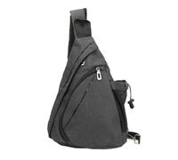 Dilwe Sac Banane pour Hommes, Sac à Bandoulière Multifonctionnel Fanny Sac à Bandoulière Réglable pour lesen Plein Air (Gris)