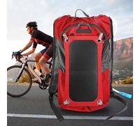Dilwe Sac de Chargement Multifonctionnel avec Panneau Solaire Haute Performance, Tissu en Nylon Durable pour Les Voyages et Le Camping (Rouge)