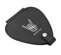 Dilwe Sac de Médiator de Guitare, étui de Support de Médiator en Cuir PU de Grande capacité Résistant aux Rayures pour 22 Médiators (sans Médiators)