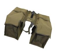 Dilwe Sac de Porte-Bagages Arrière de Vélo, Sac de Coffre Double Couche en Toile Imperméable avec Bandes Réfléchissantes, Rangement de Matériel de Cyclisme de Grande capacité pour Vélos électriques