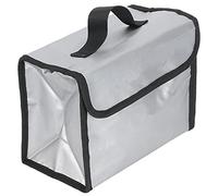 Dilwe Sac de sécurité pour Batterie Lipo, Pochette de Rangement Ignifuge et Antidéflagrante avec Fermeture à Glissière et Poignée, pour Batteries D'avion RC et sécurité de L'atelier