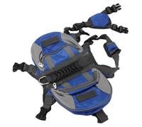 Dilwe Sac de Selle Réglable et Confortable en Nylon Durable pour Chien, avec Bande Réfléchissante pour la Randonnée (L)