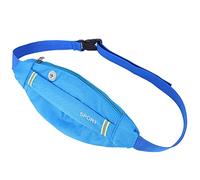 Dilwe Sac de taille, Ceinture de Course en Nylon avec Boucle Réglable pour Détachable Rapide et Trou pour Écouteurs, Cyclisme Extérieur, Gym, Hommes, Femmes, Bleu, Décontractée