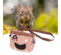 Dilwe Sac de Transport Portable en Flanelle pour Animaux de Compagnie, pour Petits Animaux, Cochon d'Inde, écureuil, Chinchilla, Respirant, Sangle D'épaule Sortante, Lavable en Machine pour Les (M