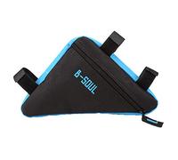 Dilwe Sac de Vélo, Sacoche de Cadre Selle Vélo VTT Sac Pochette Triangle Cyclisme Bicyclette Portable pour Accessoires de Vélo (Noir et Bleu)