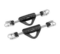 Dilwe Sangle à Ressort de Plongée Sangle à Durable pour Les Ailettes à Jet OMS avec Boucles en Acier Inoxydable 2pcs (Black)